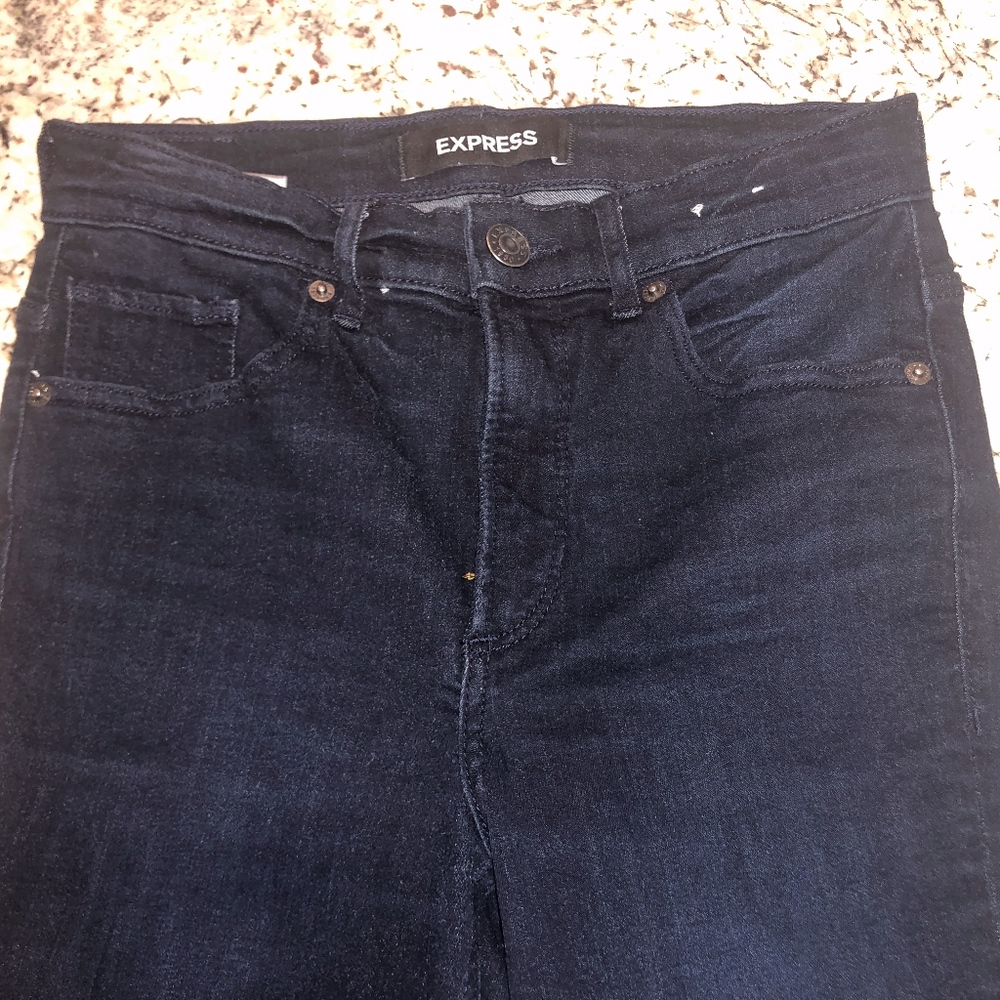 Express High Waisted Denim Perfect Dark Wash Jean